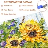Koncci Canvas for Painting Set of 10 20x20cm 20x25cm A4 Cotton Acid-Free view 6