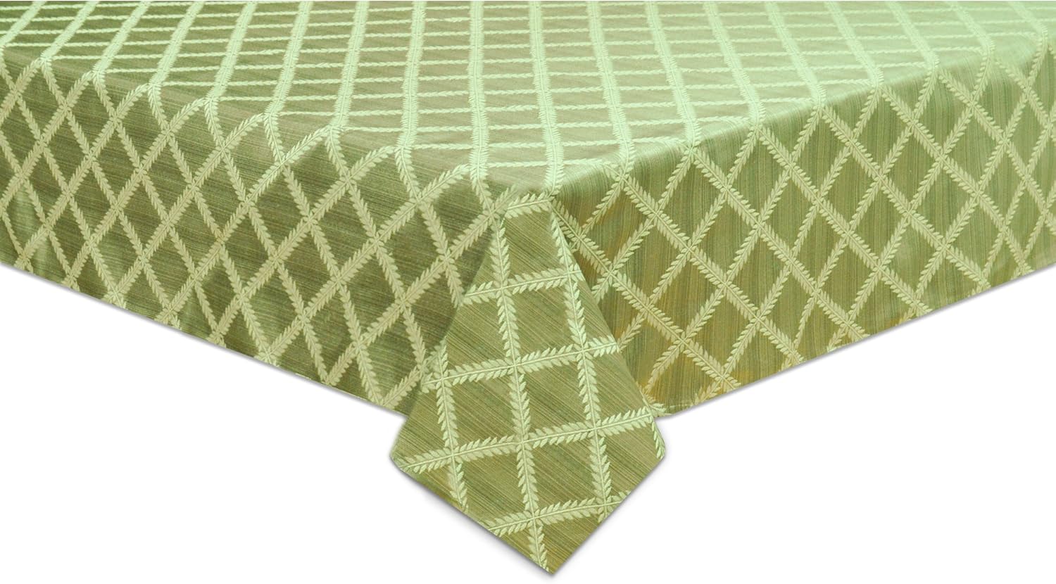 Lenox Laurel Leaf 70x104" Wide Tablecloth, Green Home