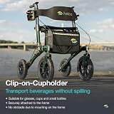 Helavo All Terrain Rollator Walker with Seat 12" Pneumatic Tires Foldable view 6