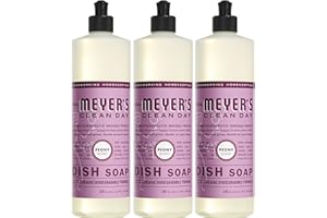MRS. MEYER'S CLEAN DAY Liquid Dish Soap, Biodegradable Formula, Peony, 16 Fl. Oz - Pack of 3