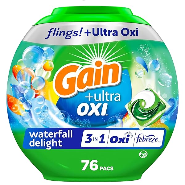 GAIN FLINGS ULTRA OXI LAUNDRY DETERGENT PACS, 76...
