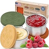 Everusely Condiment Cups - 3 Pack, 1.7 oz / 50 ml, Muted, Stainless Steel - Condiment Containers with Lids - Reusable Salad Dressing Container To Go - Sauce & Dip Cup for Lunchbox, Meal Prep