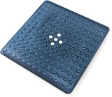 KEPLIN Premium Non-Slip Bath Mat 164 Suction Cups 54x54cm Dark Blue