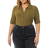 Amazon Essentials womens Fine Rib Polo Shirt (Previously Daily Ritual)