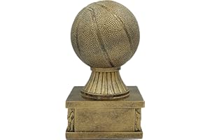 Decade Awards Basketball Action Pedestal Trophy 6 Inch Tall | Basketball Award | A Golden Tribute to The Warriors of The Court | Uniquely Crafted Hoops Award - Engraved Plate on Request