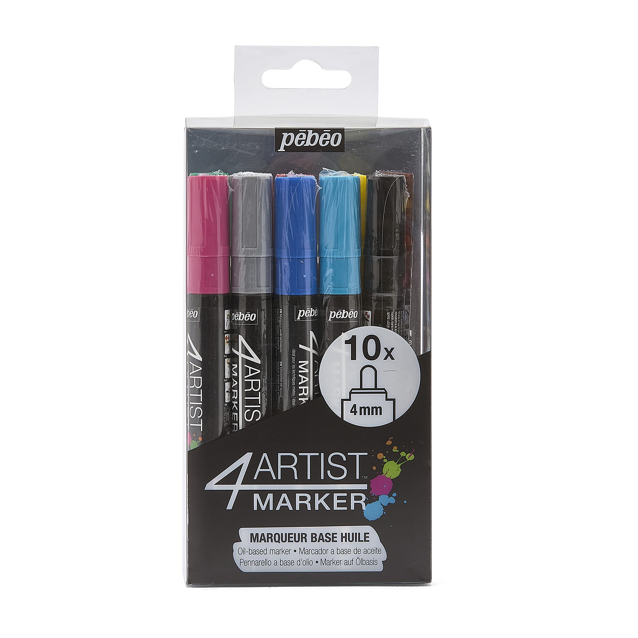 Pebeo 4Artist Marker Set - 4mm, Set of 10