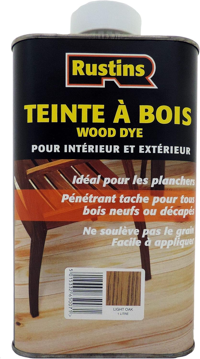 Rustins 5015332650064 Wood Dye Light Oak Amazon.co.uk DIY & Tools