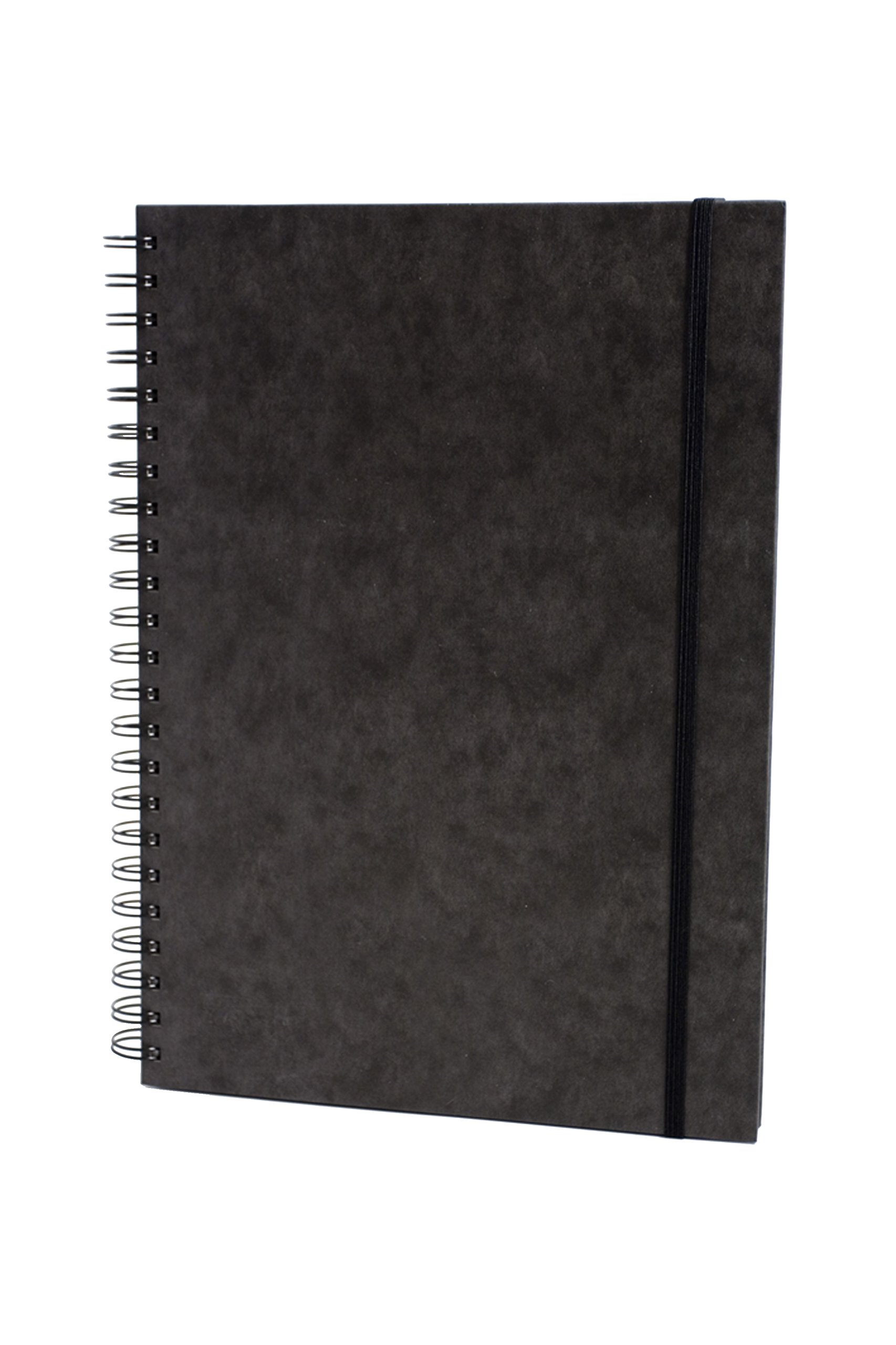 Europa A4 Hardback Spiral Notebook - Black