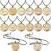 Tondiamo 12 Pcs Christian Necklaces for Women – Inspirational Scripture Pendant Set with Words of Faith, Love & Encouragement – Religious Gifts for Friends, Sisters or Self-Care