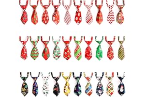 Segarty Dog Neck Ties, 30 Pcs Dog Ties with Adjustable Collar, Pet Bowties for Small Cats, Puppy Bowties Pets Neckties Grooming Bows Bulk for New Year Photography Holiday Wedding Festival Party