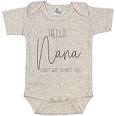 Pineapple Pancake Kids Pregnancy Announcement Infant Bodysuit, Hello Nana I Can't Wait To Meet You