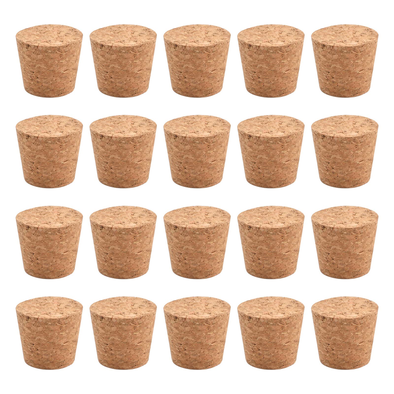 INCREWAY Natural Soft Wood Corks 20 Pcs Tapered Cork Plugs Large and Small Glass Stoppers for Wine and Beer Bottles