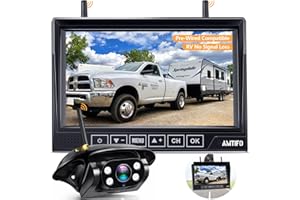 Wireless Backup Camera for Furrion RV: 7-Inch Recording Plug-Play Easy Setup Truck Trailer Back Rear View Camera Touch Button