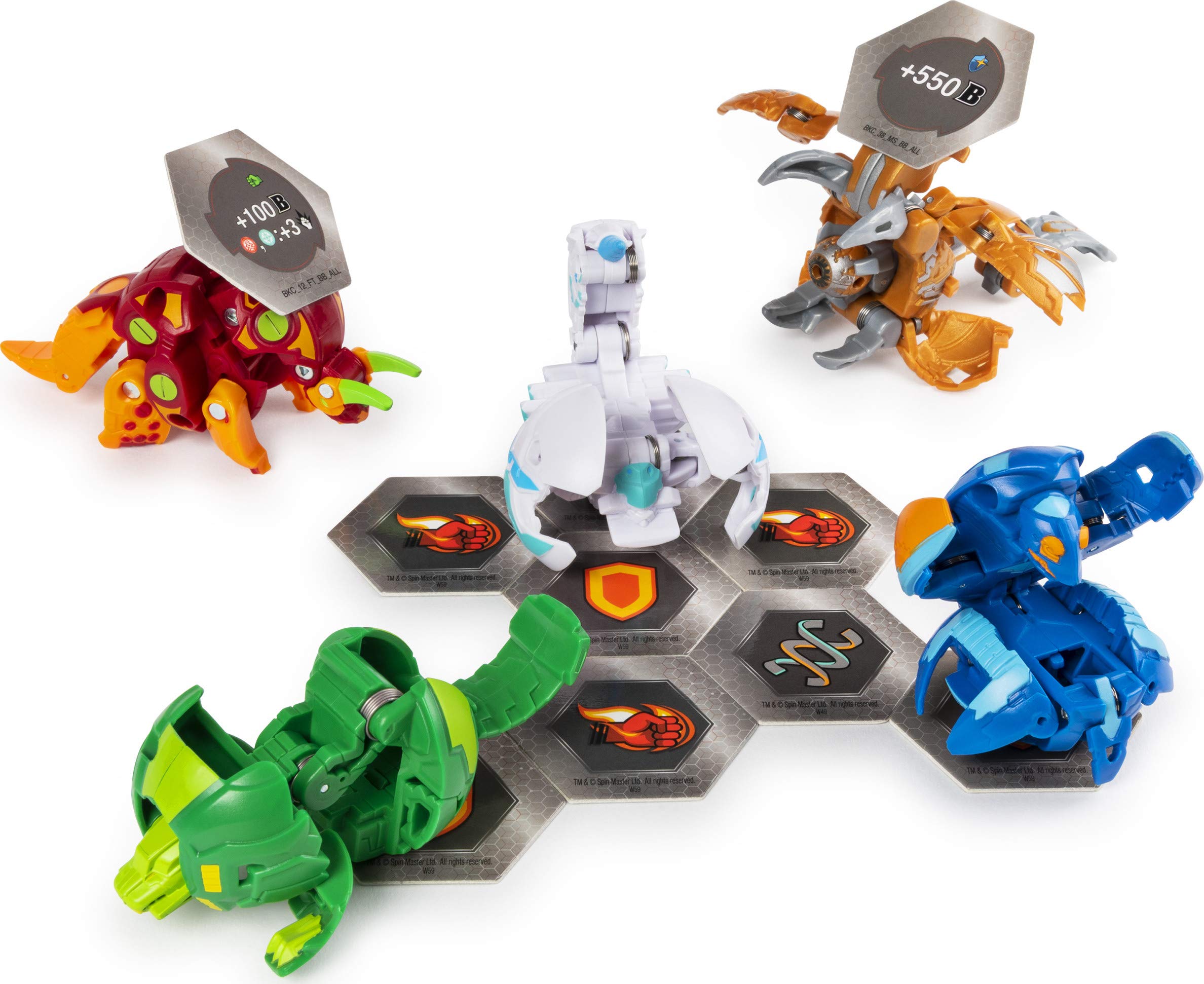 Bakugan – Battle Brawlers Starter Set – Con 3 Creature Trasformanti (Aurelus Nobilious Ultra) + 6 BakuCores + 40 Carte – Gioco Da 6 Anni