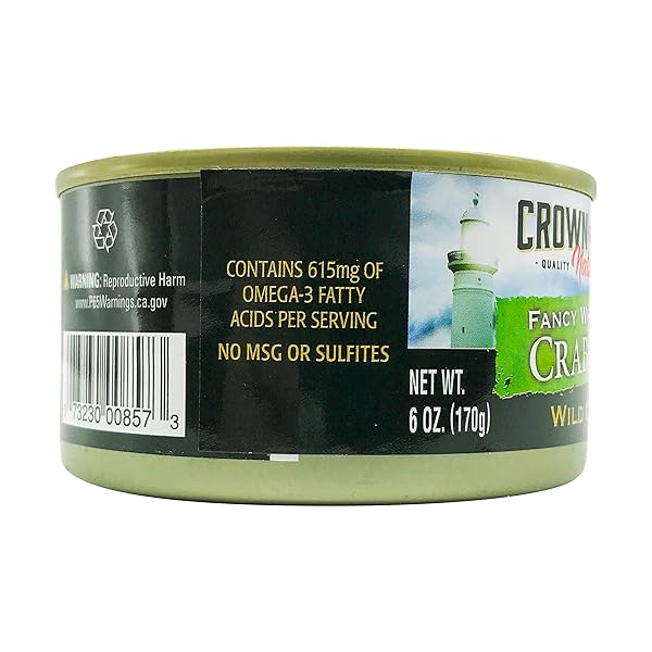 CROWN PRINCE, FANCY WHITE LUMP CRAB MEAT, 6 OZ
