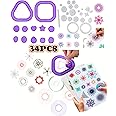 34 Piece Spiral Art Gear Plastic Template Ruler Drawing kit with Pen and Paper DIY Art Craft Sketch, 1 Drawing Book and 1 Ten-Color Ballpoint Pen