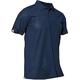 UTWGN Men's Short Sleeve Polo Shirt Quick-Dry Performance Tactical Golf Shirts Regular-fit Jersey Tennis Shirt