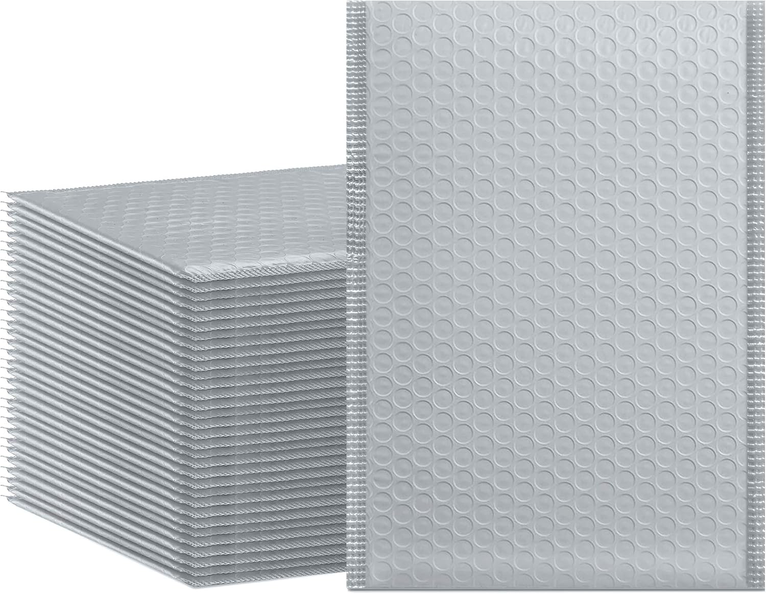 HBlife #0 6x10 Inches Poly Bubble Mailers Self Seal Gray Padded Envelopes, Pack of 50 : Office Products