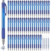 Cholemy 64 Pack Colored Retractable Gel Ink Pens Bulk 0.7mm Fine Point Pens Smooth Writing Click Pens with Comfortable Grip for Journaling Note Taking in School Office(Blue)