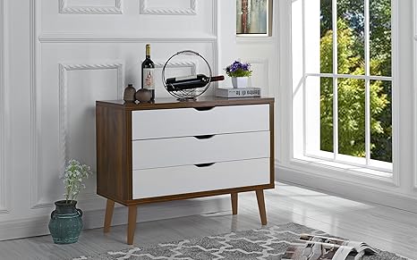 Mid Century Modern Dresser Chest Of Drawers Entryway Chest With 3