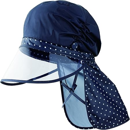 Amazon 髪がくずれにくい雨用帽子 ネイビー メイダイ 健康衣類 アクセサリー
