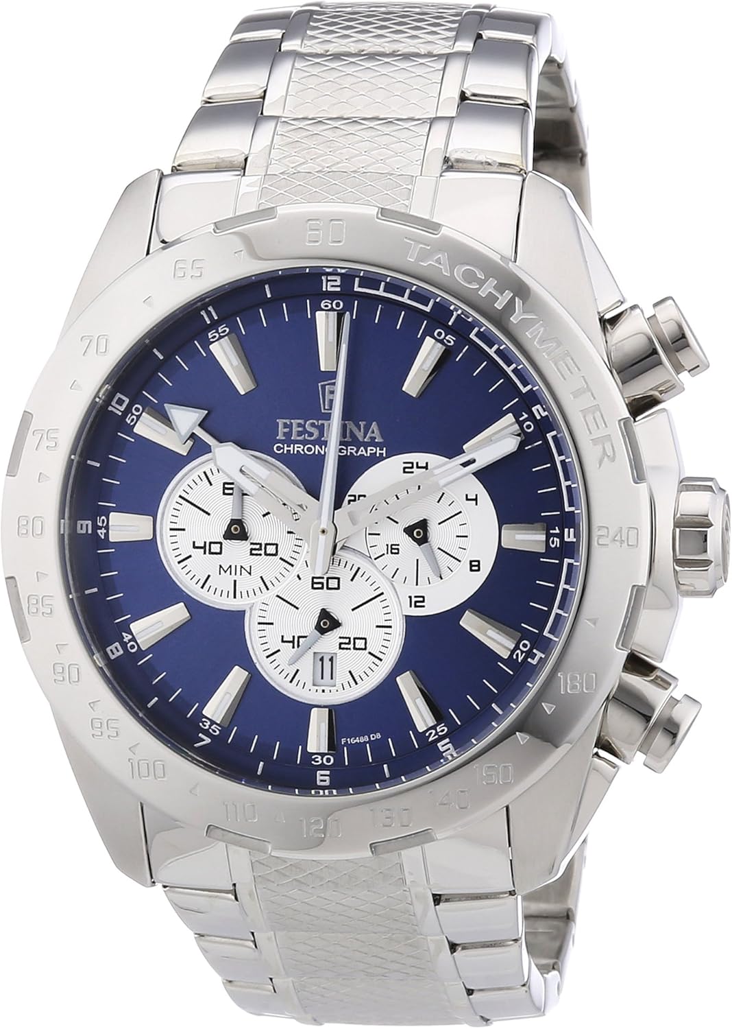 Festina Men's Quartz Watch Sport Chronograph F16488/8 with Metal Strap
