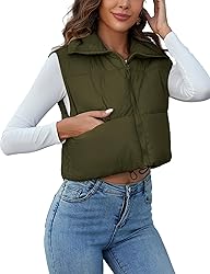 Kissonic Women's Padded Down Vest Puffer Stand