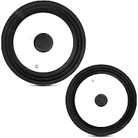 Universal Lids for Pots, Pans and Skillets (Set of 2) Silicone Smaller Lid Fits All 7 to 9 Inch Pots and Pans - Silicone…