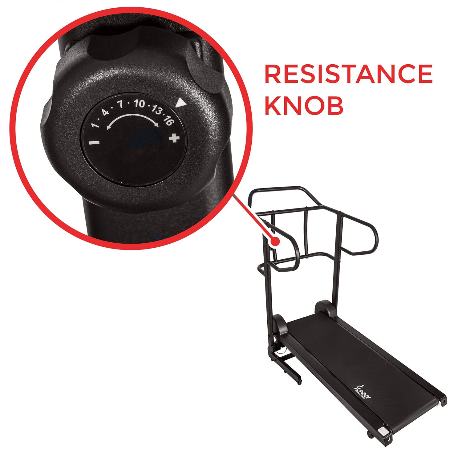 Sports & Fitness Sunny Health & Fitness Force Fitmill Manual Treadmill