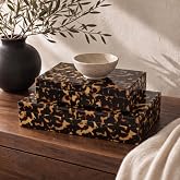 ZICOTO Decorative Storage Boxes - Set of 2 Tortoise Shell Organizer Boxes | Cute Memory Storage Organizer with Lid for Photos, Documents &amp; Keepsakes - For Home or Office