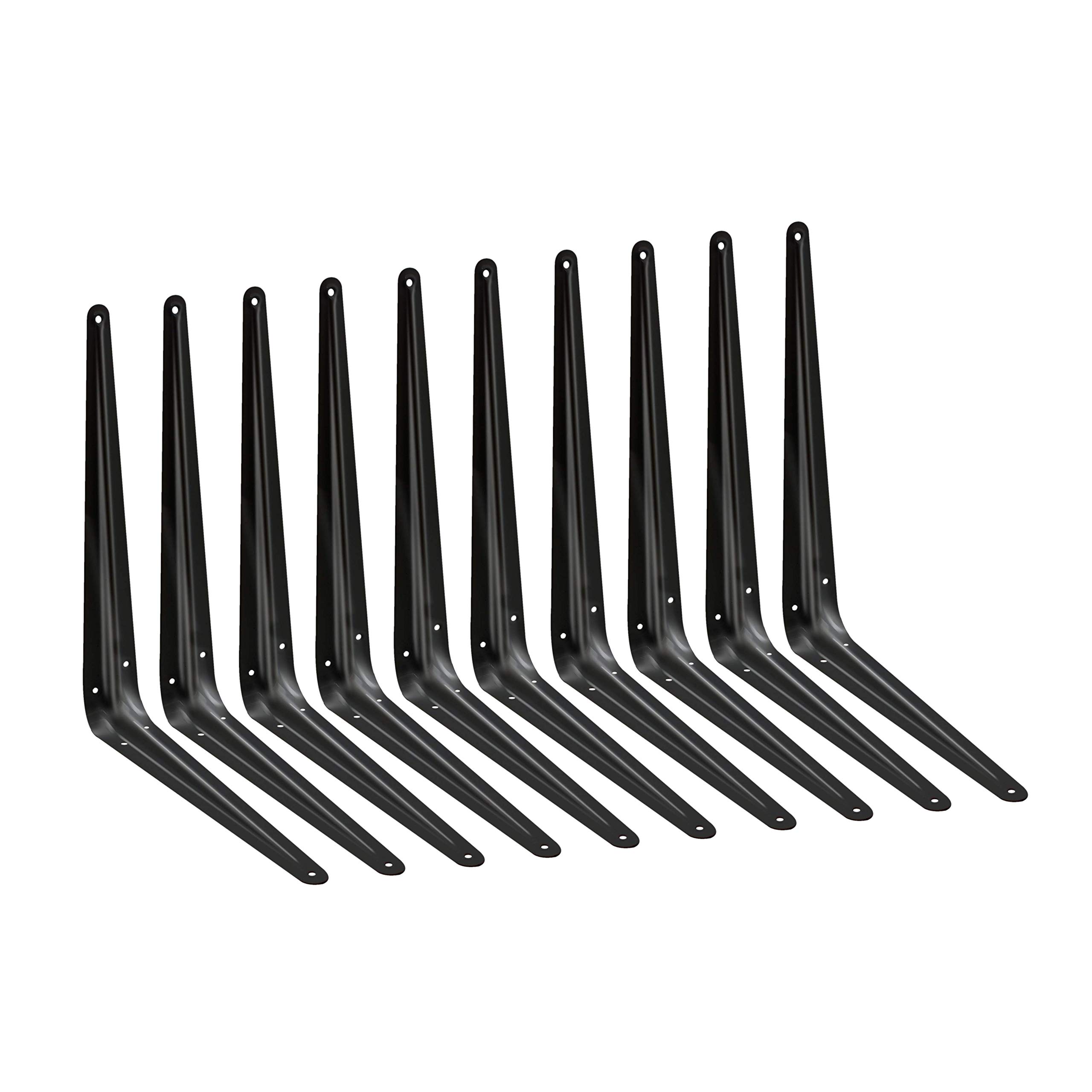 EAI 300x250mm / 12x10" Original London Pattern Shelf Bracket Black Pack of 10