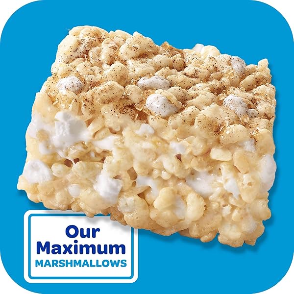 RICE KRISPIES TREATS HOMESTYLE MARSHMALLOW SNACK BARS, KIDS SNACKS, LUNCH SNACKS, CINNAMON SUGAR FLAVOR, 6.98OZ BOX (6 BARS)