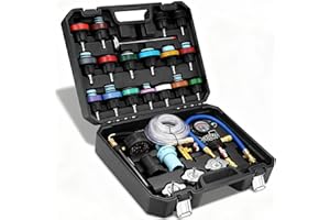 DKwoeshg Radiator Pressure Tester & Coolant Vacuum Refill Kit, 28-Piece Universal Tool for Car Truck Cooling System Leak Test & Refill