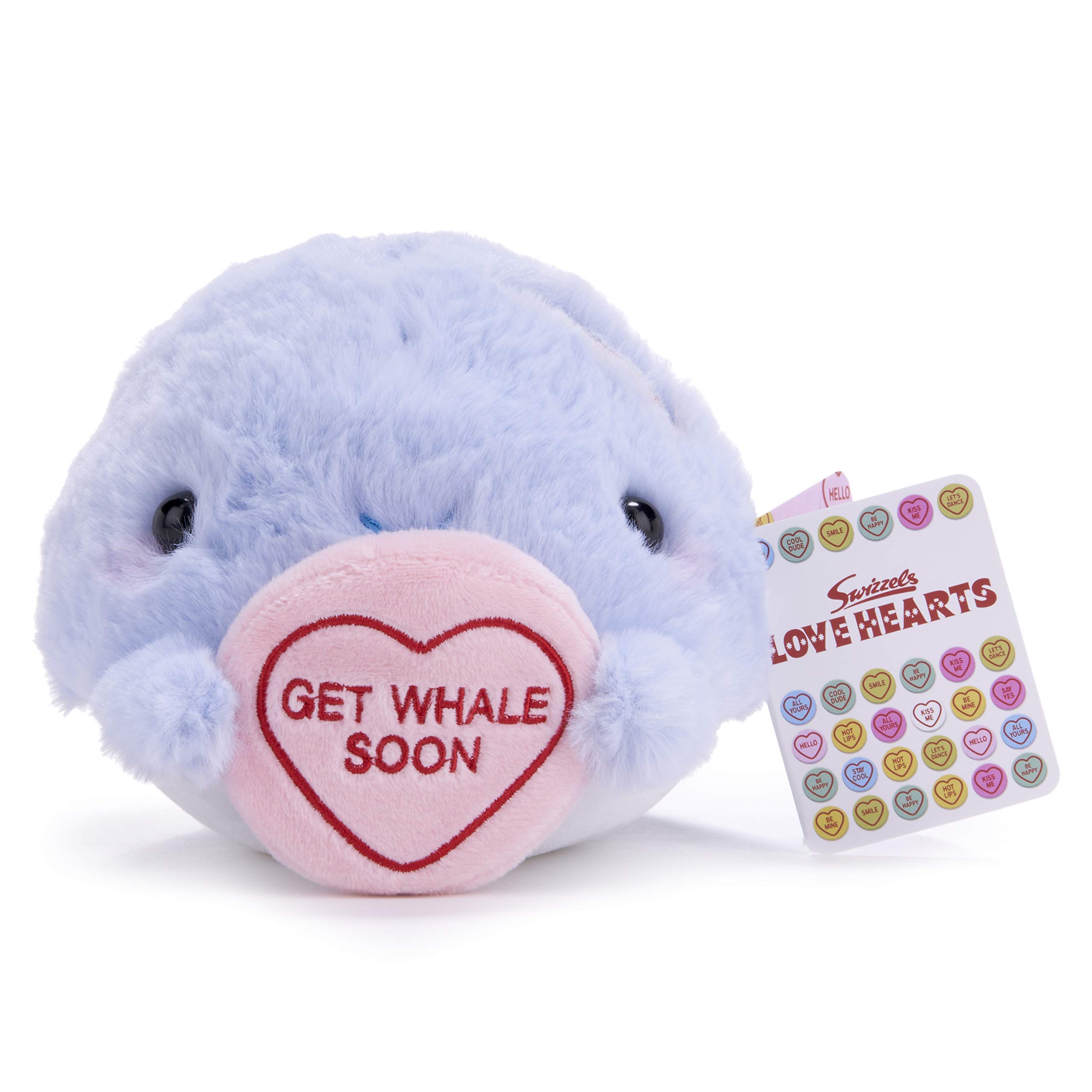 Posh Paws SWIZZELS LOVE HEARTS 18CM (7”) GET WHALE SOON SOFT TOY