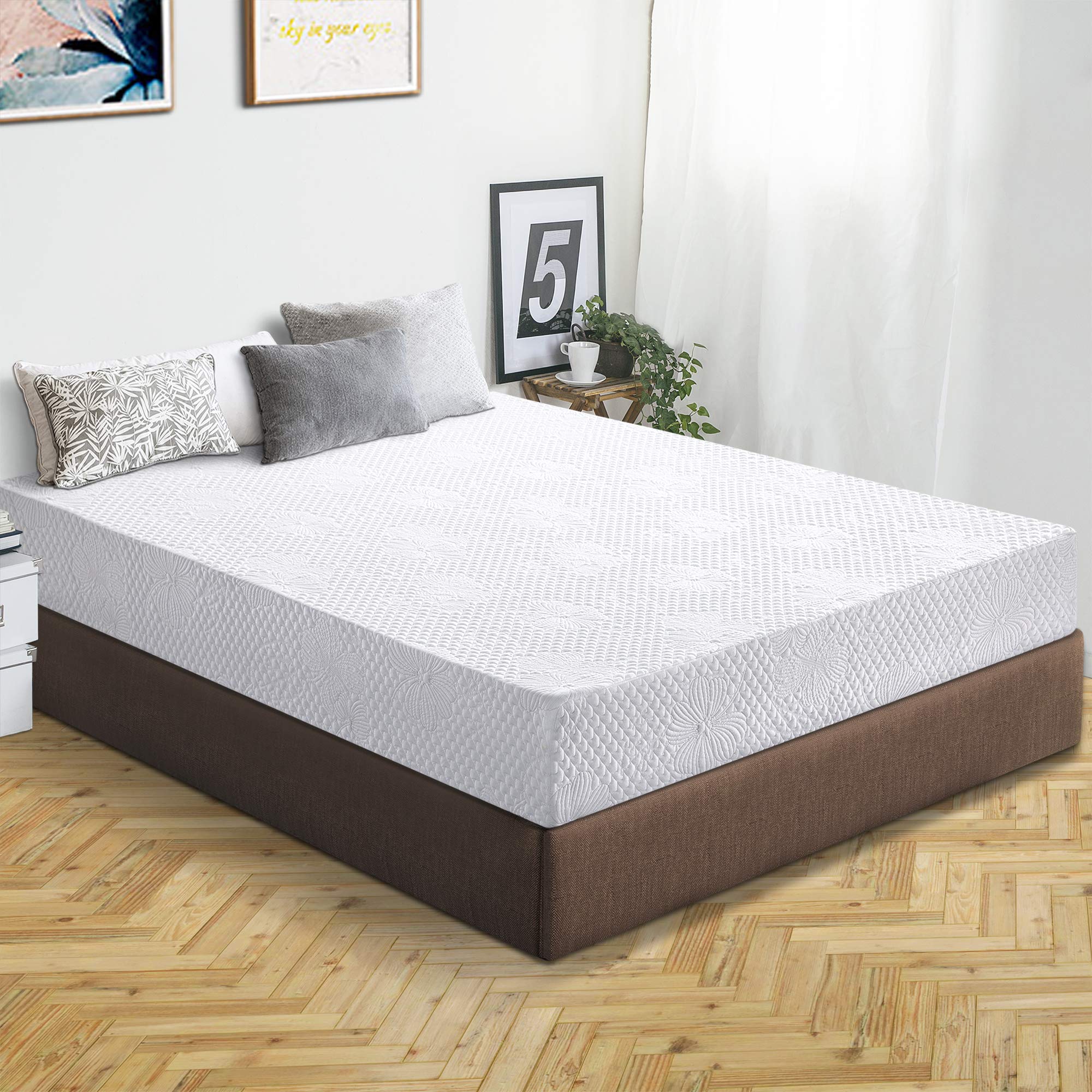 6 Inch Ventilated Multi Layered Memory Foam Mattress With Poly Jacquard