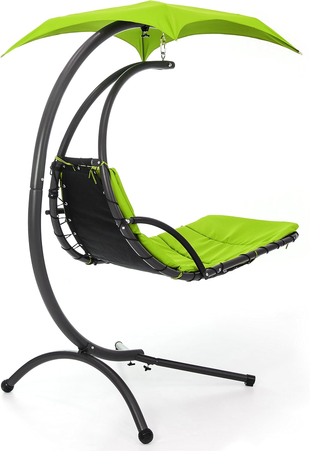 poolside chaise lounge chairs on Hammock Chairs Stand Best Choice Products Outdoor Hanging Curved Chaise Lounge Chair Swing For Backyard Patio W Built In Pillow Green 2 Pack Removable Canopy Patio Lawn Garden