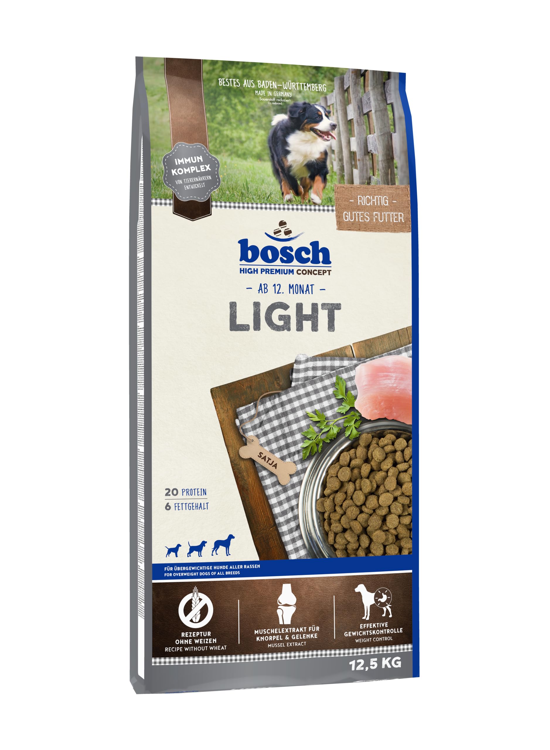 bosch Pet Food HPC Light Dry dog food for overweight dogs of all breeds, 13.00 kg