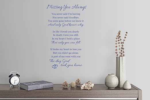 Amazon Com 36 X24 Missing You Always It Broke My Heart To Lose