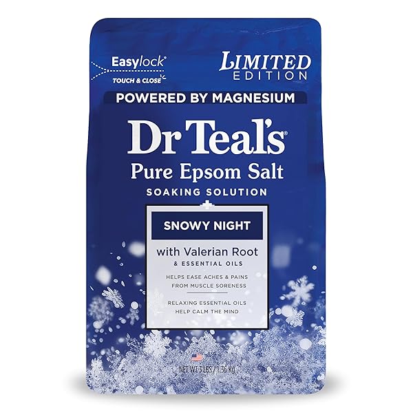 DR TEAL’S EPSOM SALT MAGNESIUM SOAK, SNOWY NIGHT, 3 LBS