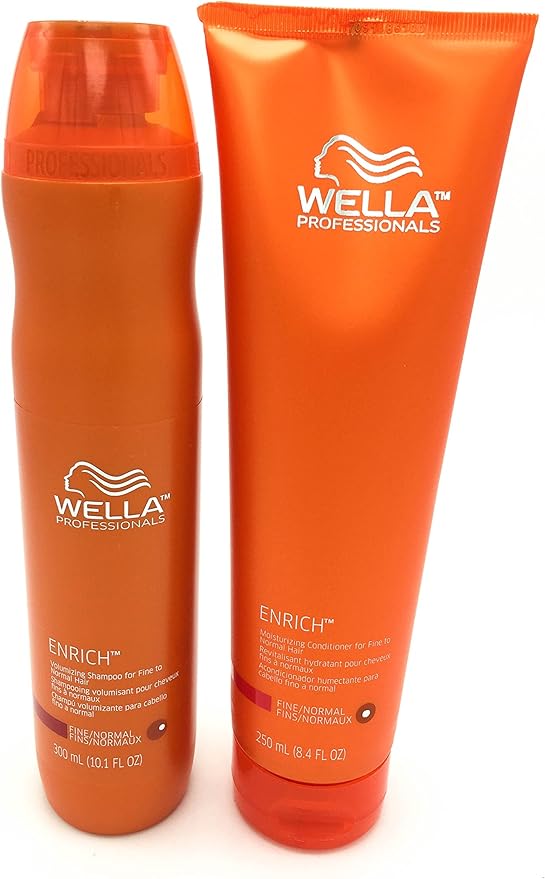 Wella Professional Enrich Shampoo and Conditioner Duo for Fine Hair 10