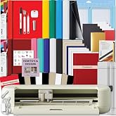 Cricut Explore 5 Essential Bundle + Multicolor Sampler | For Vinyl, HTV, Stickers, &amp; More - Includes Smart Vinyl, Smart Iron-On, Printable Vinyl, Cardstock &amp; 100+ Project eBook