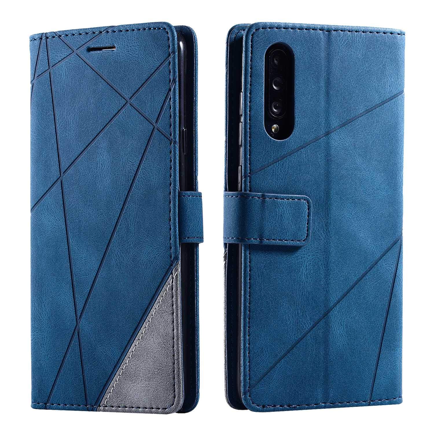 SONWO Case for Galaxy A70 Case, Premium Leather Flip Wallet Case Magnetic Closure Card Slots Kickstand Phone Case for Samsung Galaxy A70, Blue