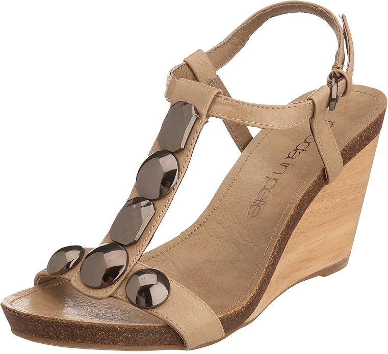 moda in pelle white wedges