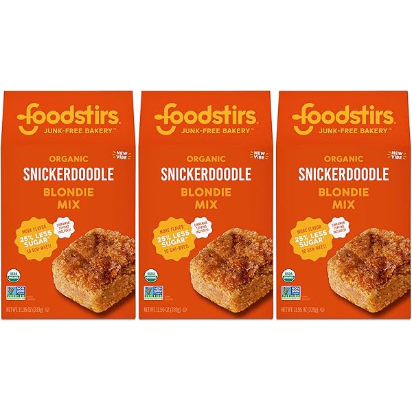 Amazon Com Foodstirs Junk Free Bakery Organic Snickerdoodle Blondie Baking Mix 11 95 Oz Non Gmo Low Sugar Pack Of 3 Grocery Gourmet Food Amazon Com Foodstirs Junk Free Bakery Organic Snickerdoodle Blondie Baking Mix 11 95 Oz Non Gmo Low Sugar Pack Of 3 Grocery Gourmet Food