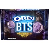 OREO BTS Sandwich Cookies, Limited Edition, 10.68 oz | Brown Sugar Pancake Flavor Creme, Purple Wafer Cookies, 13 unique BTS-selected Designs