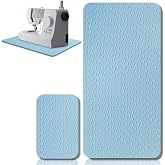 Sewing Machine Mat Pedal, 17'' X 36'' and 9'' X 14'', Light Blue | 2 Pcs Set Machine Pedal Mats, Reduces Vibrations Noise, Non Slip Bottom Protects Surface, Ideal for Quilting Sewing
