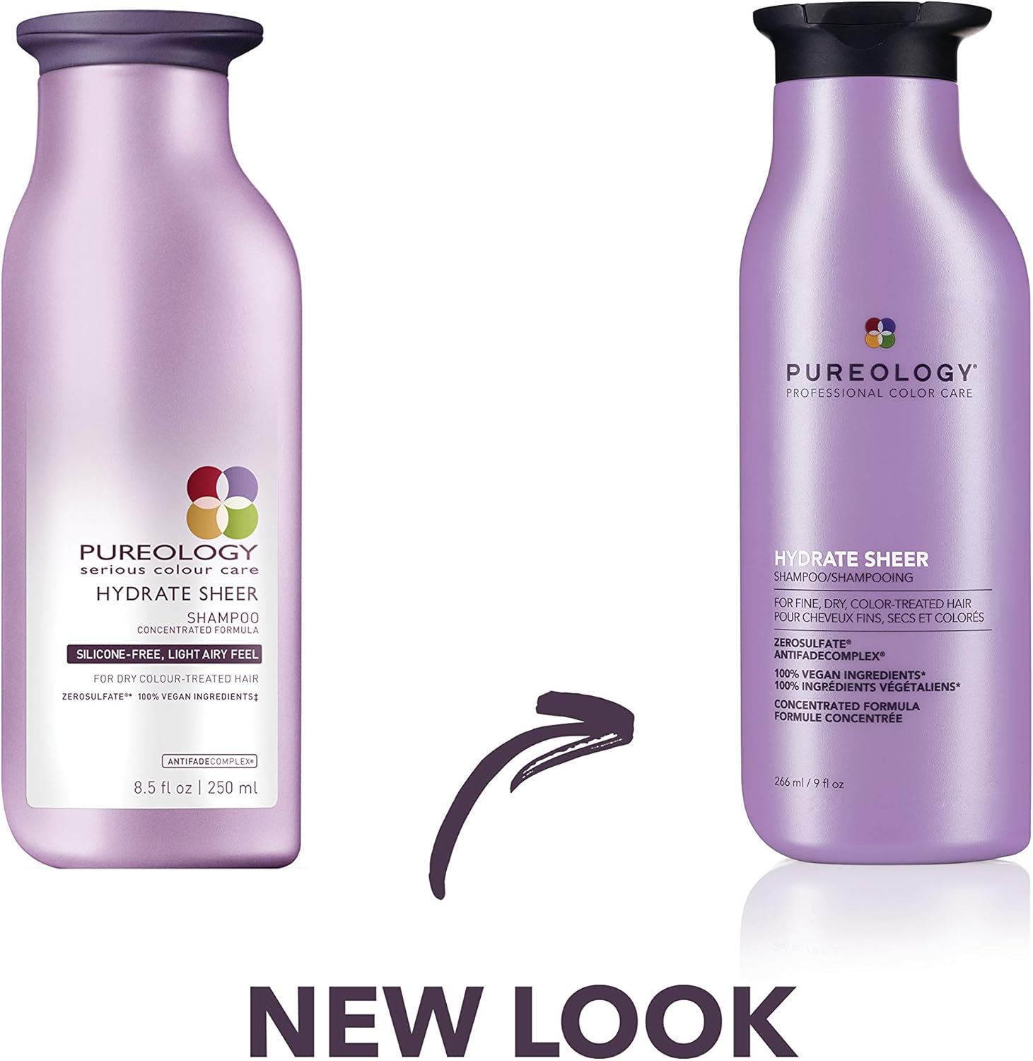 Pureology Hydrate Sheer Moisturising Shampoo, for Fine Colour Treated Hair, Vegan - Image 3