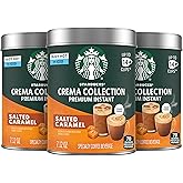 Starbucks Crema Collection Salted Caramel Instant Coffee, 3 Tins 7.12 oz | 100% Arabica premium instant coffee with natural salted caramel flavor; 3 tins, 7.12 oz each