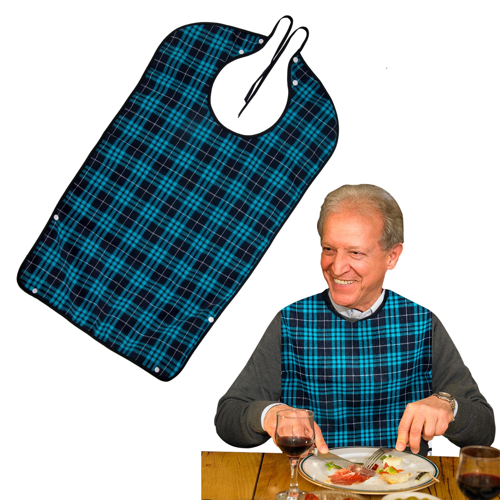 Sewokon adult bibs for elderly washable,bibs for adults,adult bibs for men,adult bibs for women,adult bib