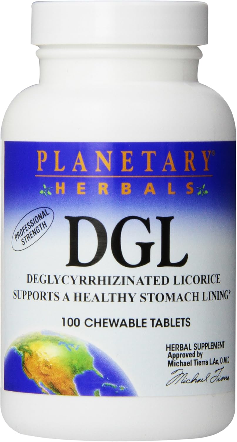Planetary Herbals DGL Deglycyrrhizinated Licorice, Supports a Healthy Stomach Lining,200 Tablets: Health & Personal Care